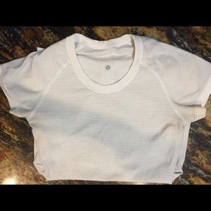 White LuluLemon Workout Tshirt